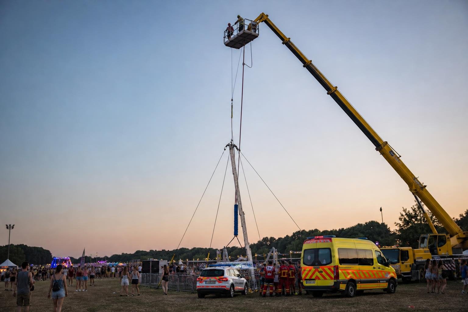 Bungee jumping közben egy fesztiválozó nyaka köré tekeredett a kötél Szegeden