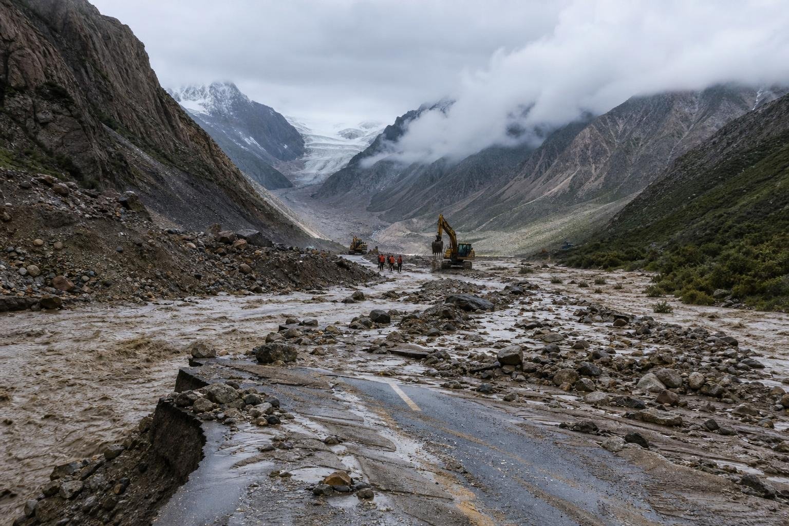 Kínában alig mutattak képeket a nepáli–tibeti villámárvízről